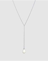 Elli Jewelry - Necklace Y-Chain Pendant Classic With Shell Core Pearl in 925 Sterling Silver