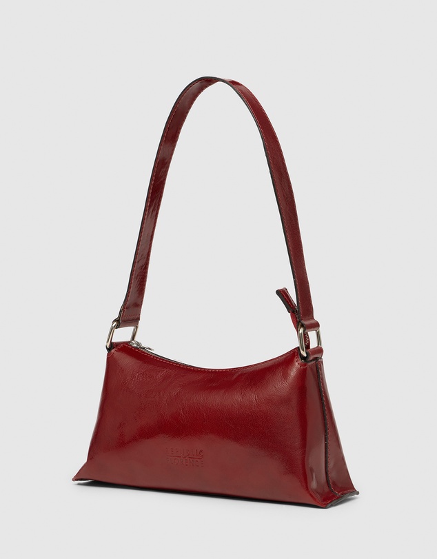 Florence - The Laura Red Leather Shoulder Bag