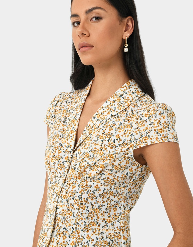 Forcast - Roxanne Floral Cap Sleeve Top