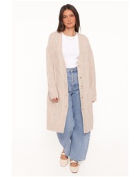Petal & Pup - Becky Cable Coatigan - Beige