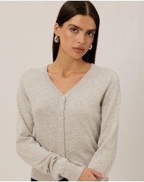 Tussah - Simone Cotton Blend V Neck Knit Cardigan