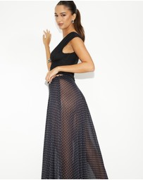 Dazie - Afloat Polka Dot Maxi Skirt