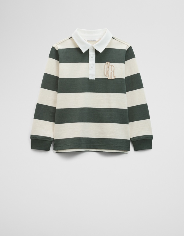 Country Road - Organically Grown Cotton Block Stripe Rugby