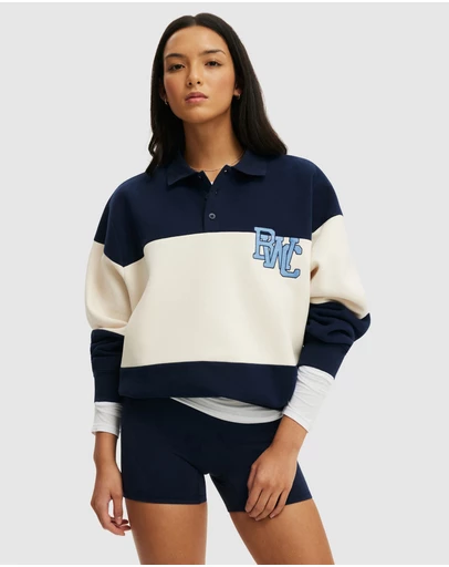 Cotton On Body Active - Plush Graphic Rugby Sweatshirt