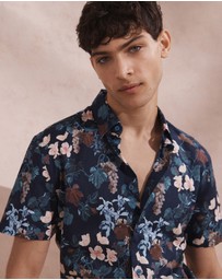 SABA - Evander Cotton Print Short Sleeve Classic Shirt