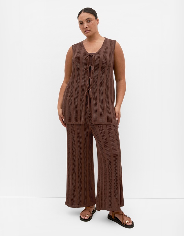 City Chic - Crochet Tie Vest
