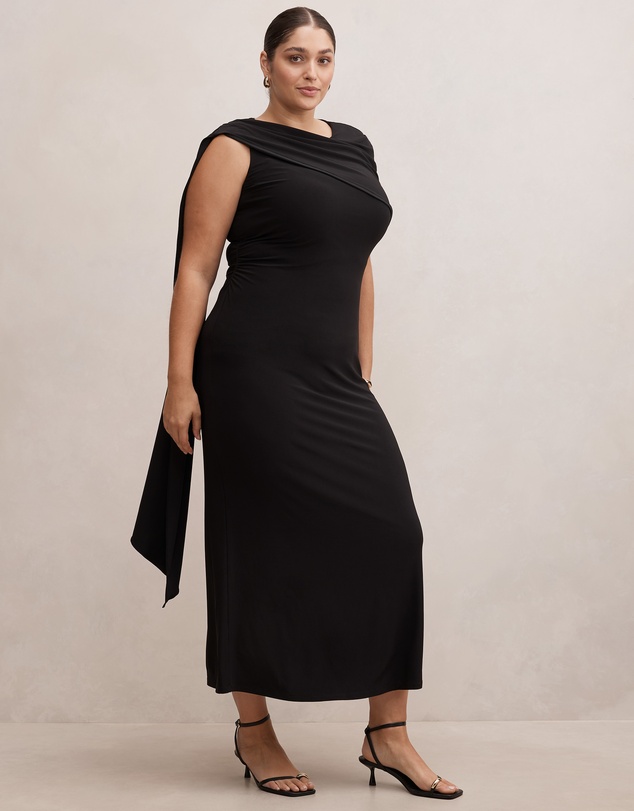 Forever New Curve - Kosa Curve Cape Scarf Maxi Dress