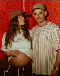 Banabae - Rad Dad Vertical Stripe Hemp Tee - Craisin