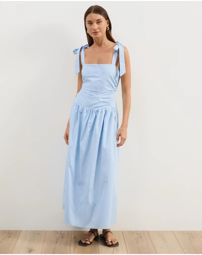 Atmos&Here - Posey Cotton Poplin Midi Dress