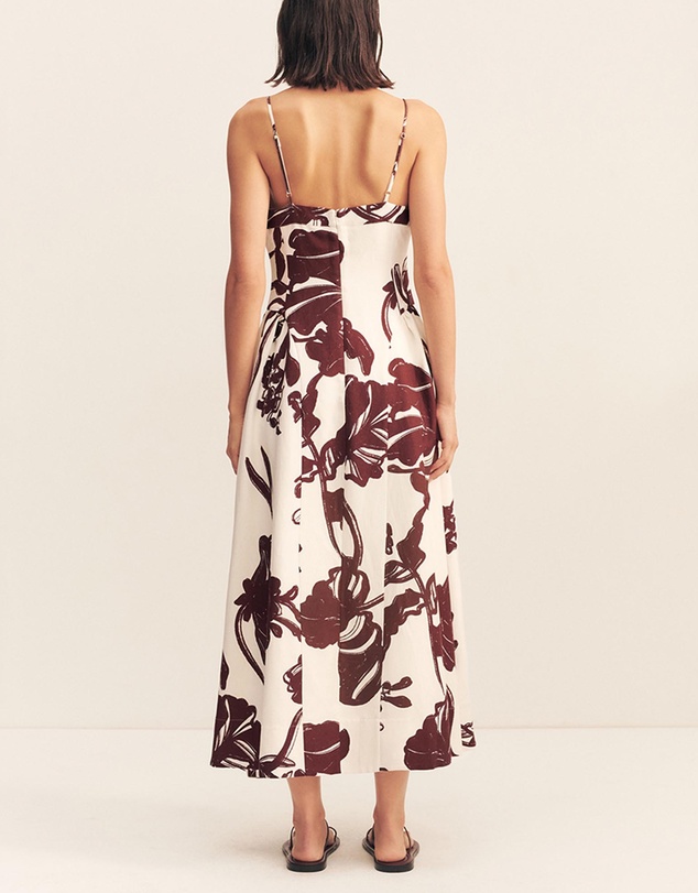 Shona Joy - Emmett Square Neck Panelled Midi Dress