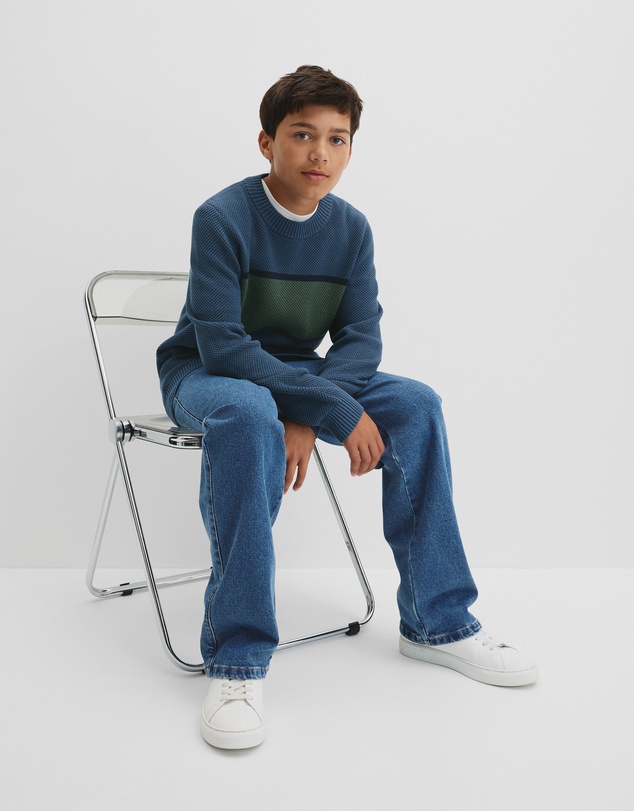 Country Road - Teen Australian Cotton Stripe Textured Knit