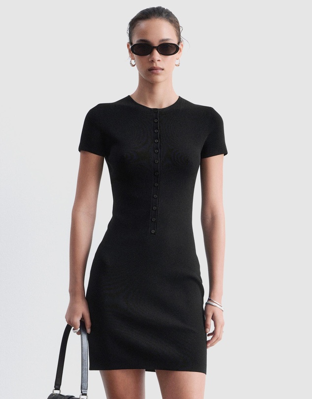 & Other Stories - Button Placket Knit Dress