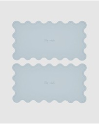 Lilly + Dash - Dog & Cat Wave Placemats - Sky Blue