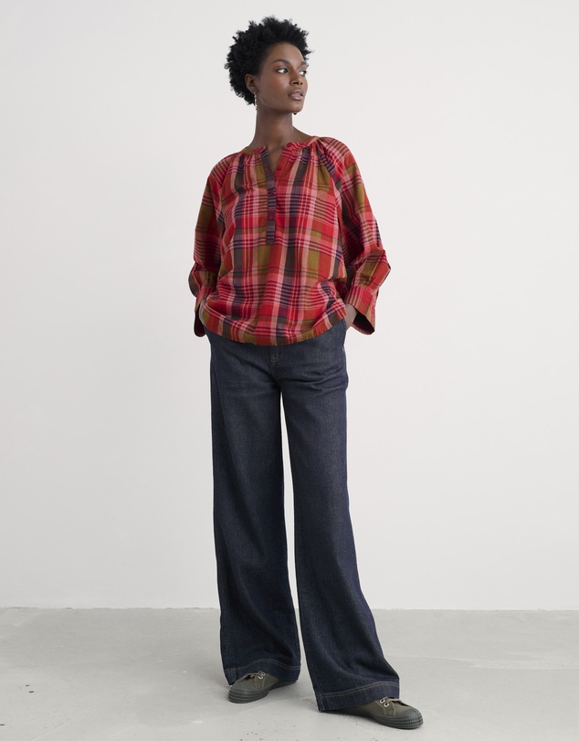 Seasalt - Seasalt Cornwall Pink Moor Grass A-Line Shirt