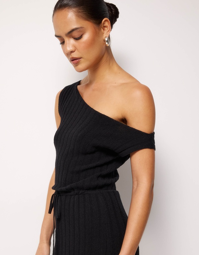 AERE - Odette Off Shoulder Knit Dress