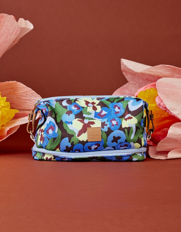The Somewhere Co - Pansy Patch Cosmetic Bag