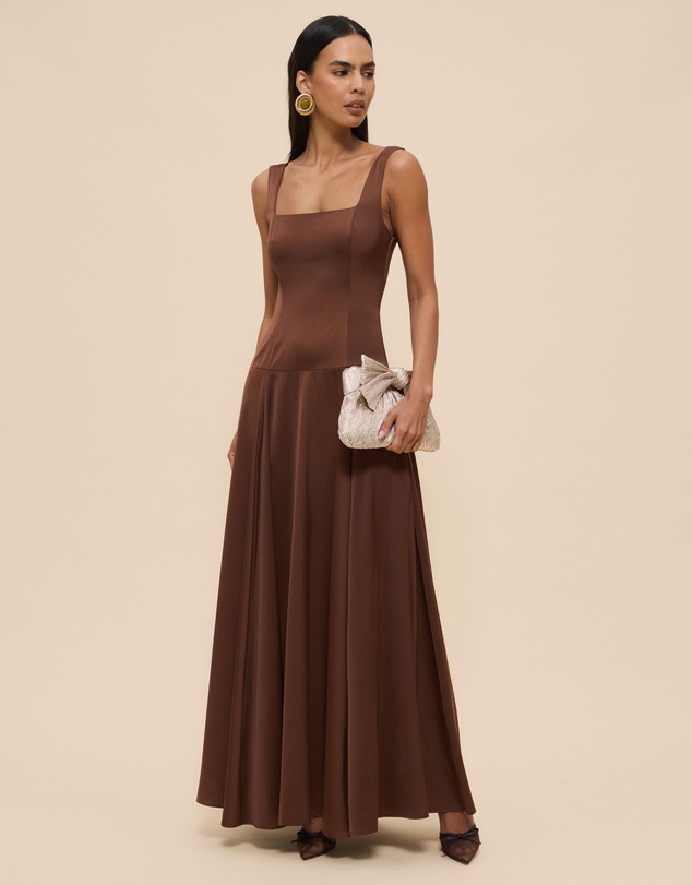 CHANCERY - Serena Drop Waist Square Neck Maxi Dress