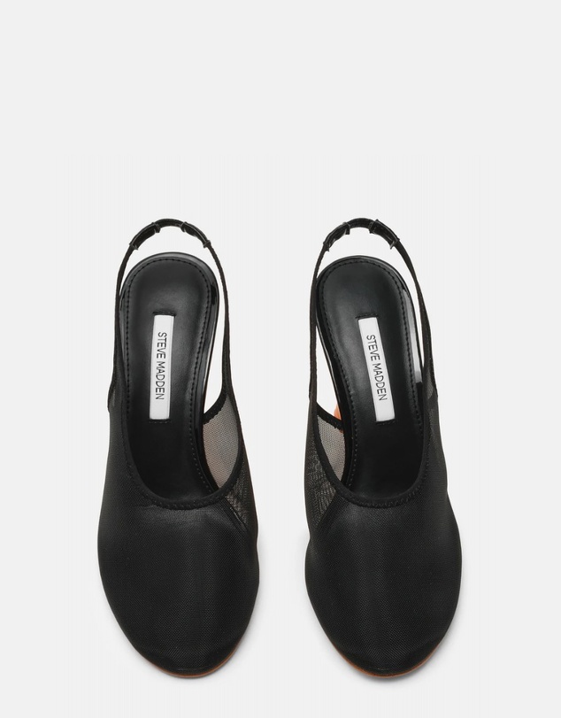 Steve Madden - Dyra Black/Gold Wedge Heels