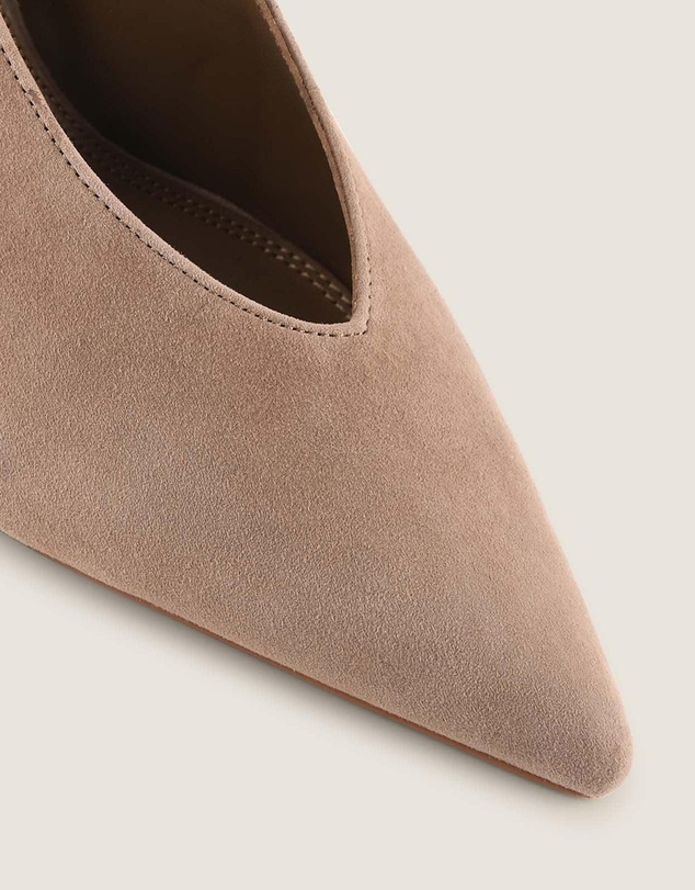 Shelly Shen - Evie High Heels Taupe Suede
