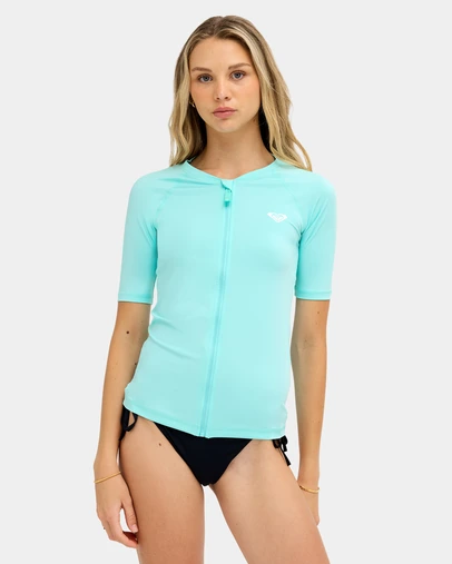 Roxy - Womens Essentials Chest Zip Rashguard