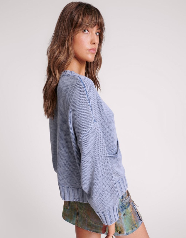 ONE TEASPOON - Acid Washed Oversized Pocket Sweater