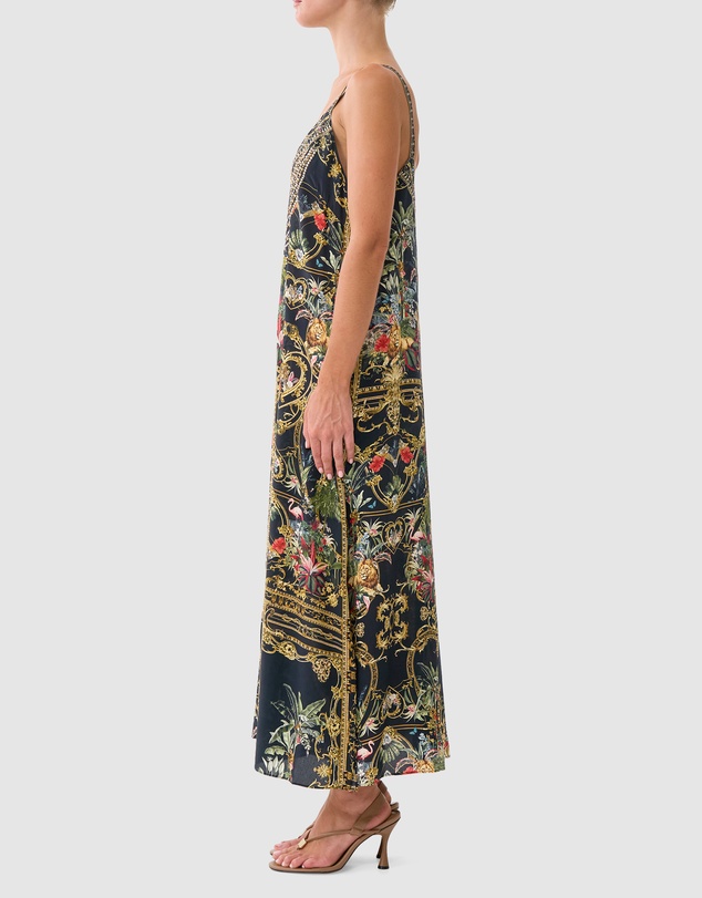 Camilla - V Neck Midi Slip Dress