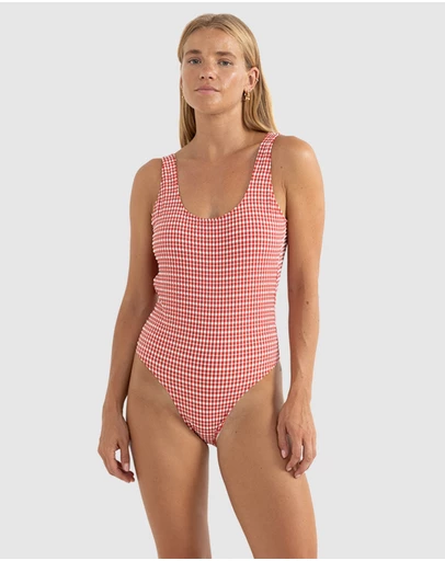Rhythm - Lola Check Scoop Neck One Piece Swimsuit