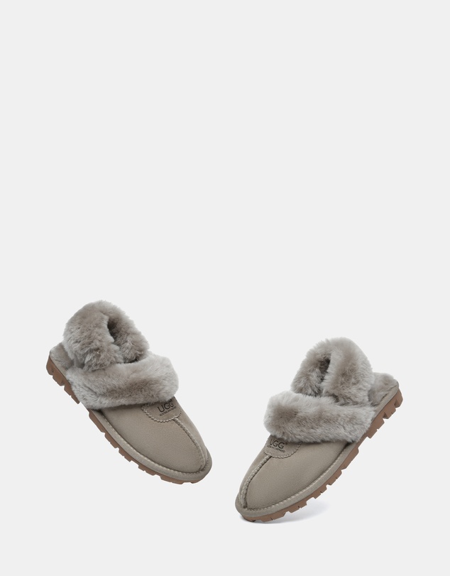EVERAU - Australian Shepherd Ugg Waffle Fluffy Double Faced Sheepskin Upper House Shoes