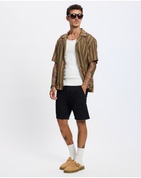 Rhythm - Worn Path Textured Linen Shorts
