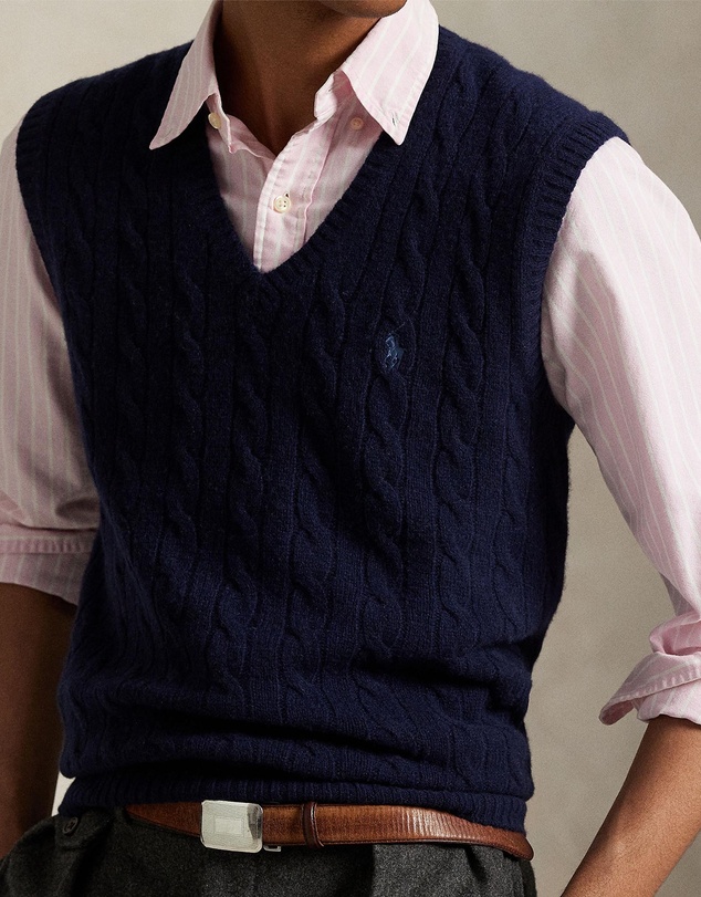 Polo Ralph Lauren - ICONIC EXCLUSIVE - Cable-Knit Wool-Cashmere Sweater Vest