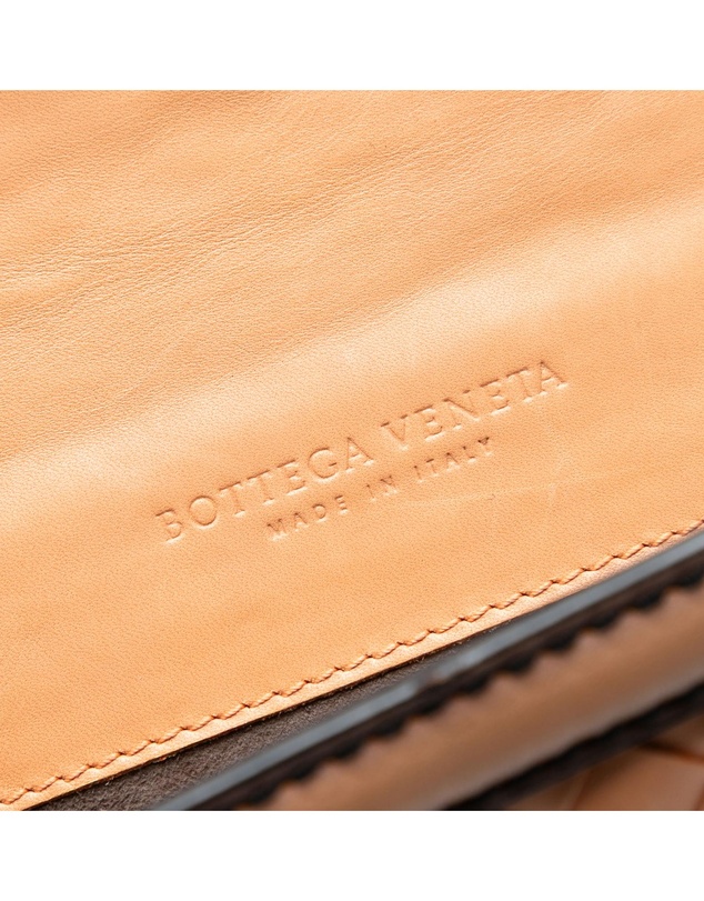Pre-Loved by Azura Reborn - Pre-Loved Nappa Intrecciato Mirror Lens Double Sided Flap Shoulder Bag