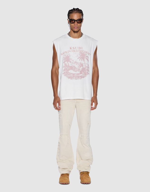 Ksubi - Paradiso Cut Off Tee Vintage White