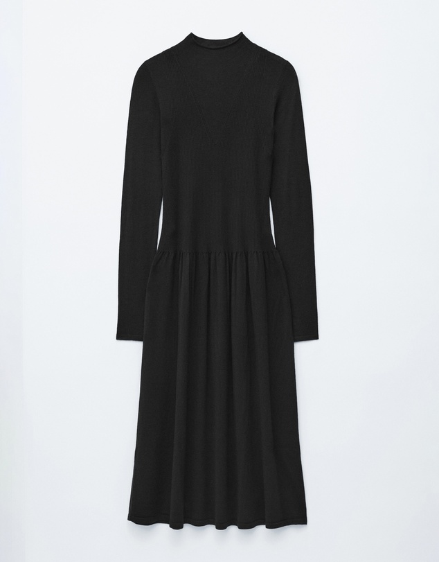 & Other Stories - Knitted Mock-Neck Midi Dress