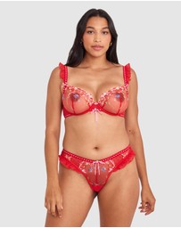 Bras N Things - Enchanted She's So Lucky Bra - Red/Multicolour