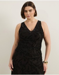 Atmos&Here Curvy - Everlise Burnout V-Neck Top