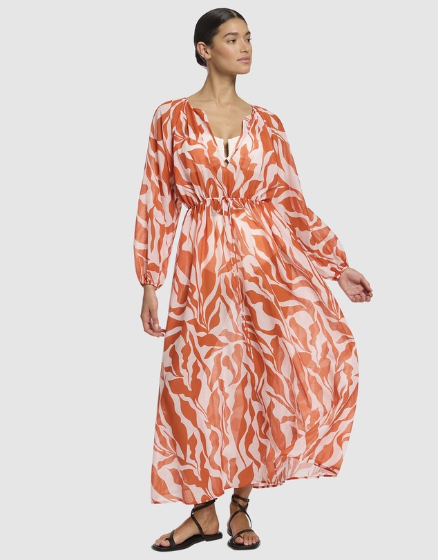 JETS - Sereno Ditsy Long Sleeve Maxi Dress