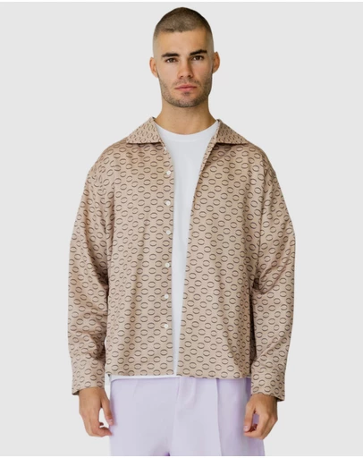 Justin Cassin - Imran Print Wide Collar Shirt