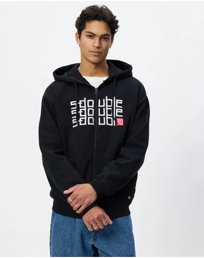 S Double - Triple Block Zip Hoodie