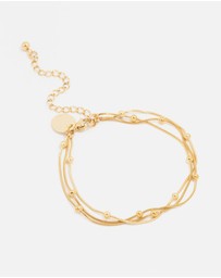 Lovisa - Waterproof Gold Plated Stainless Steel Layered Station Bracelet