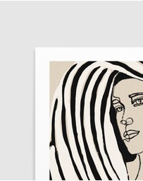 Olive et Oriel - Striped Coat by Treechild Art Print
