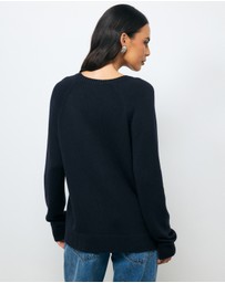 AERE - Nia Cotton Cashmere Blend Cardigan