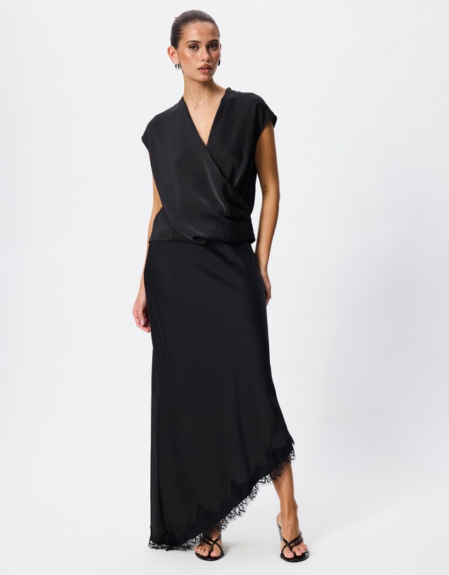 Tussah - Alessandra Satin Wrap Top