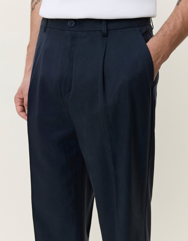 Les Deux - Pleated Twill Suit Pants