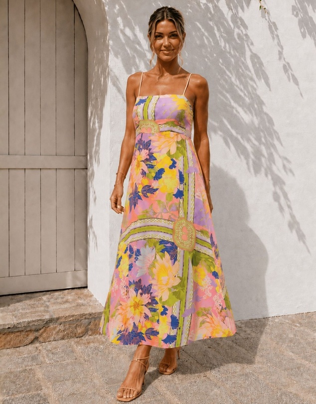Esther & Co - Amory Dress - Yellow Blossoms