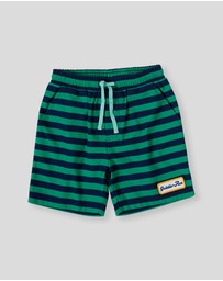 Goldie + Ace - Reverse Stripe Noah Shorts- ICONIC EXCLUSIVE- Babies-Kids