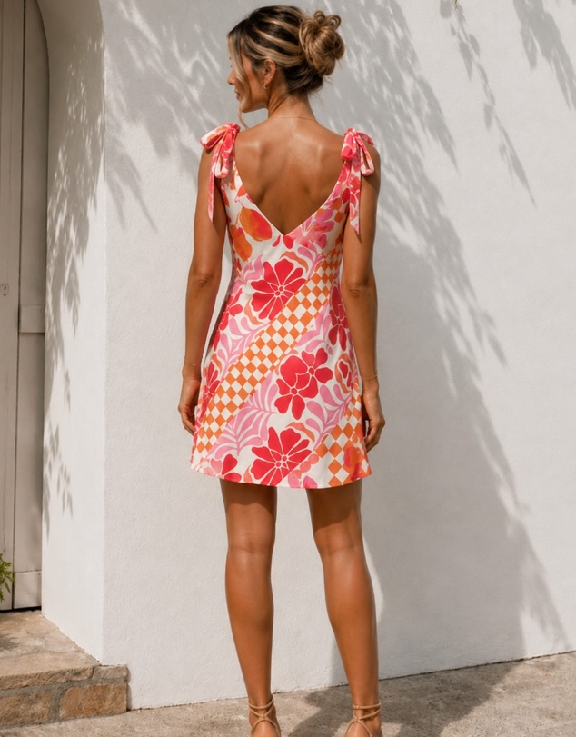 Esther & Co - Rosalys Dress - Pink Print