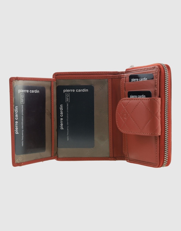 Pierre Cardin - Quilted Leather Zip-Around Bi-Fold Wallet with RFID