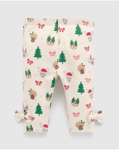 Purebaby - Cropped Festive Leggings-Kids-Babies