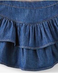 Cotton On Kids - Frill Denim Skirt
