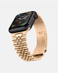 Friendie - Stainless Steel Link Bracelet Band - The Perth - Apple Watch Compatible